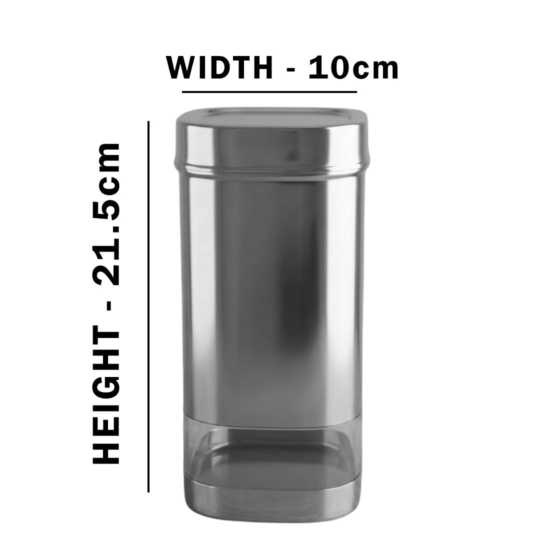 MM SS Square Bottom C-Thru Canister