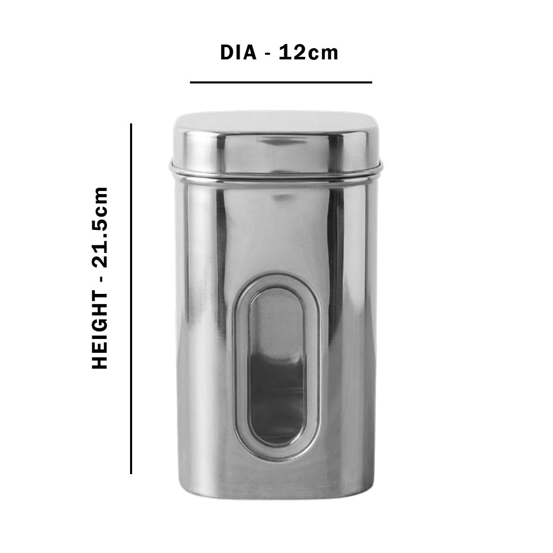 MM SS Square Window C-Thru Canister