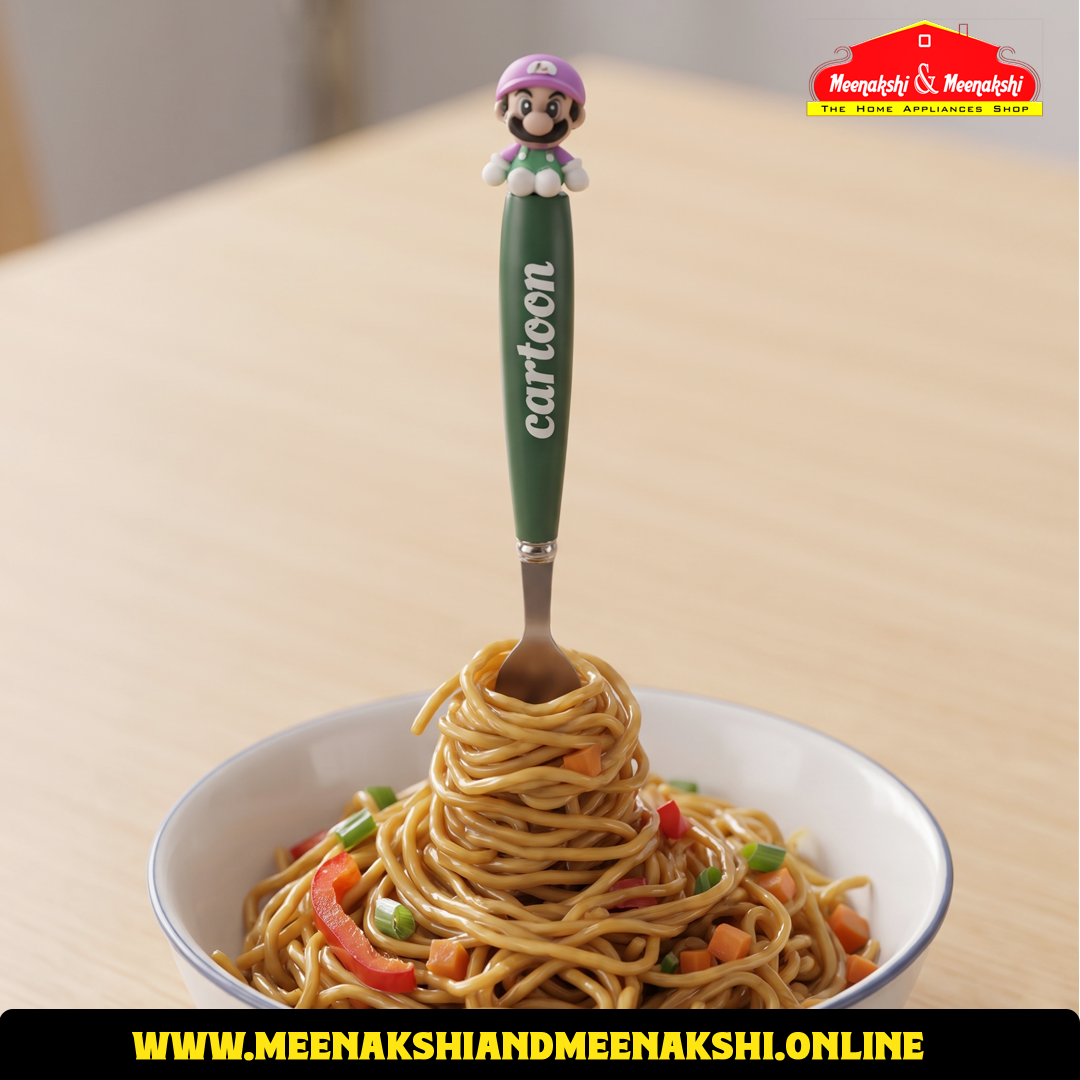 Cartoon 2PCS Spoon & Fork Set Super Mario