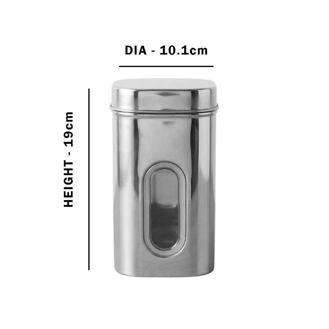 MM SS Square Window C-Thru Canister