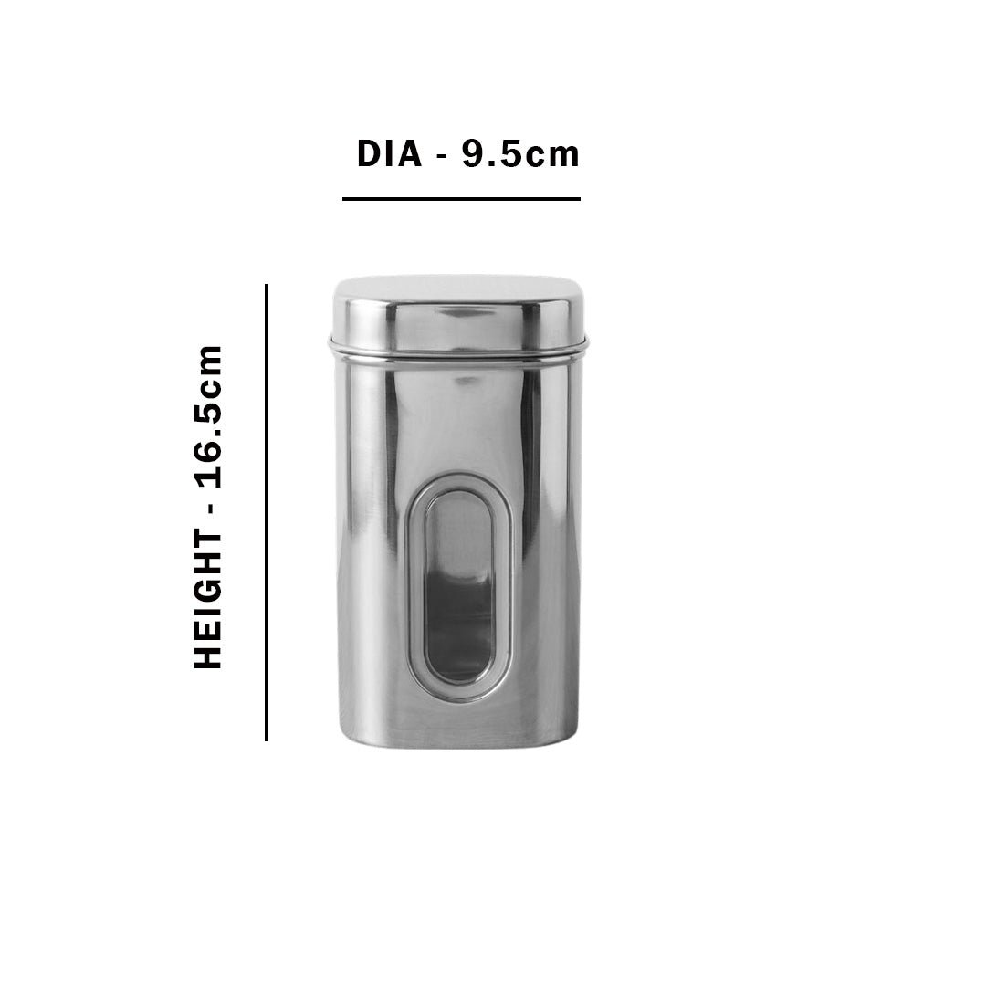 MM SS Square Window C-Thru Canister