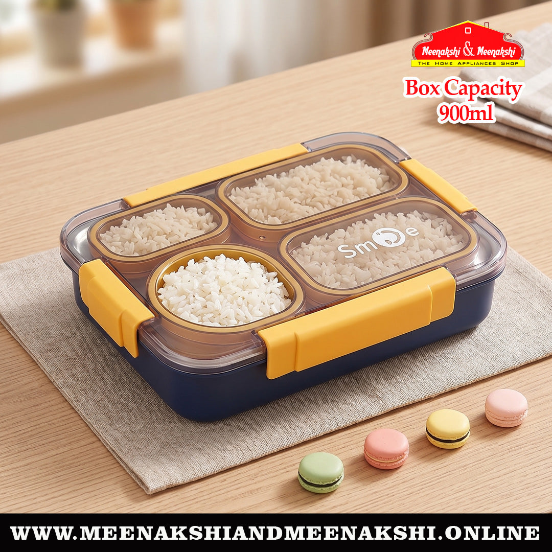 Bento 4 Partition Lunch Box 900ml + 150ml
