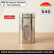 MM SS Square Window C-Thru Canister