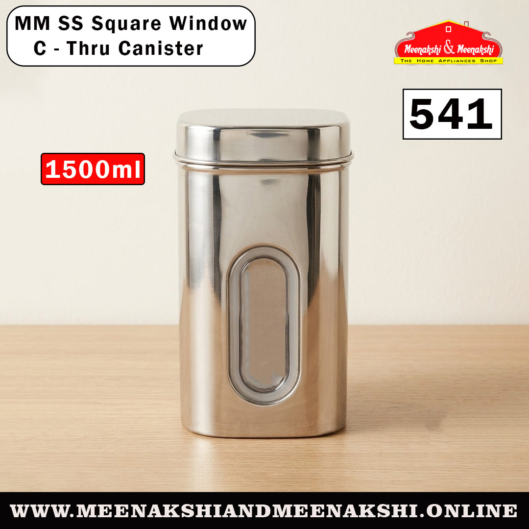 MM SS Square Window C-Thru Canister