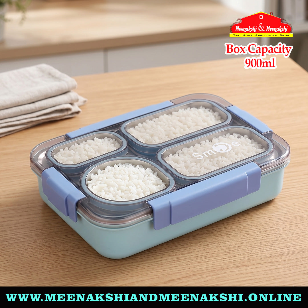 Bento 4 Partition Lunch Box 900ml + 150ml