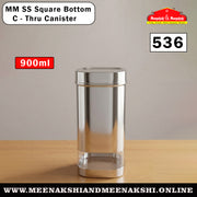 MM SS Square Bottom C-Thru Canister
