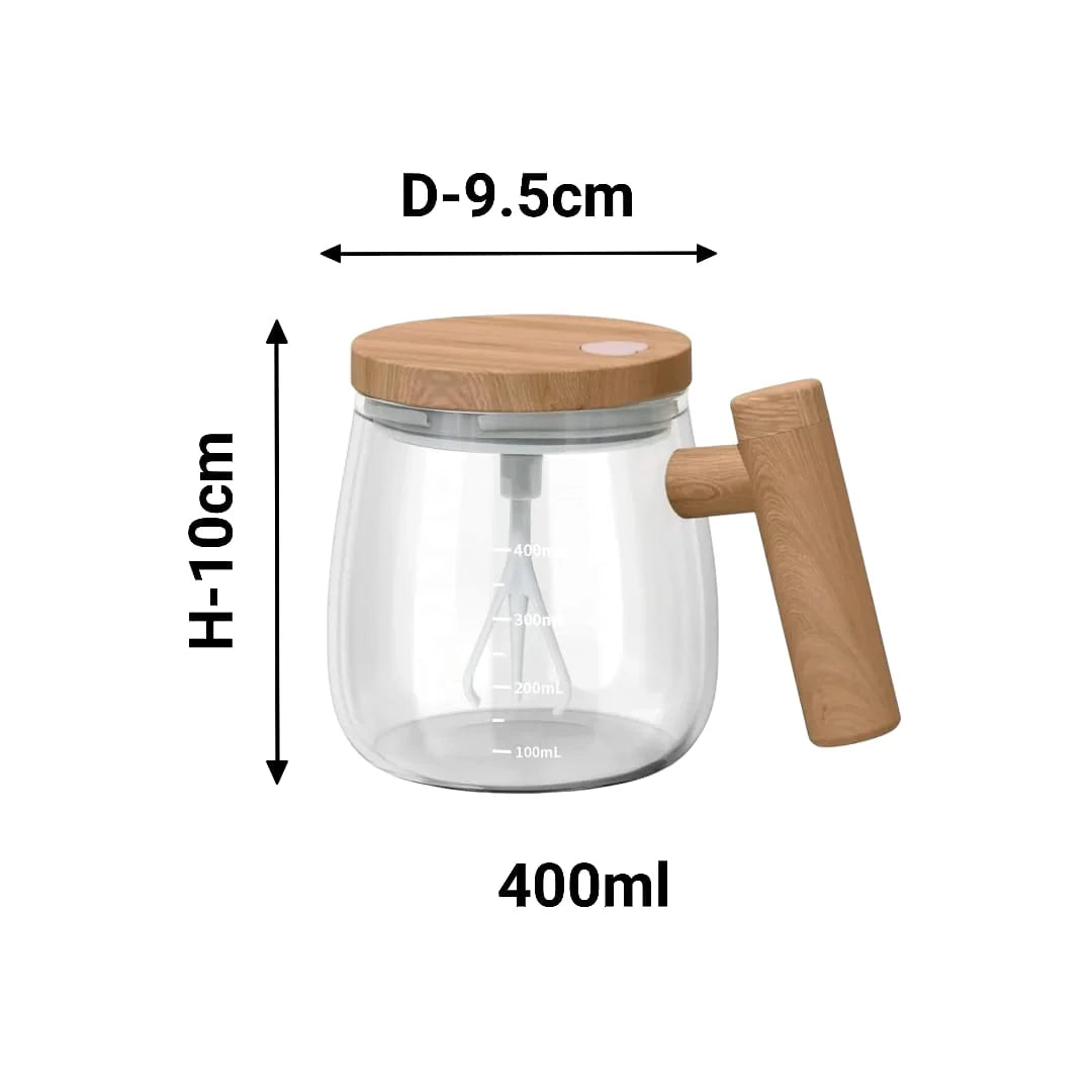 MM GLASS MUG SELF STIRING MM2301