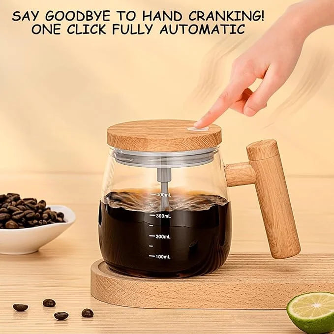 MM GLASS MUG SELF STIRING MM2301