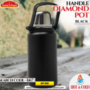 Handle Diamond Pot Black 1000 ml MM667