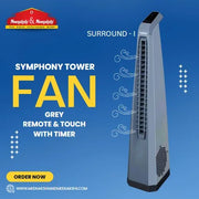 SYMPHONY TOWER FAN GREY REMOTE & TOUCH WITH TIMER