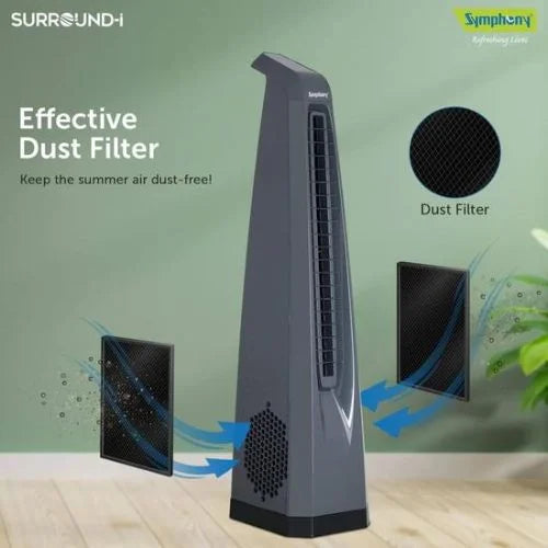 SYMPHONY TOWER FAN GREY REMOTE & TOUCH WITH TIMER