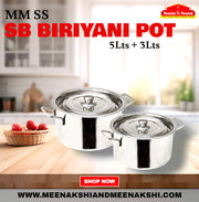MM SS SB BIRIYANI POT 5LTS+3LTS COMBO TPP8