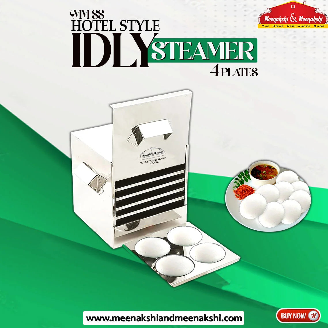 MM SS HOTEL STYLE IDLY STEAMER 4 PLATES MM451