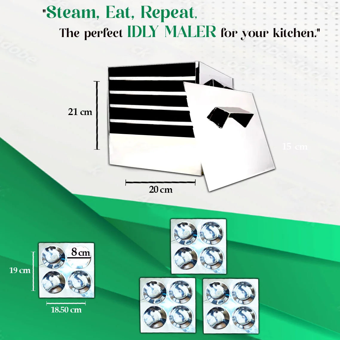 MM SS HOTEL STYLE IDLY STEAMER 4 PLATES MM451