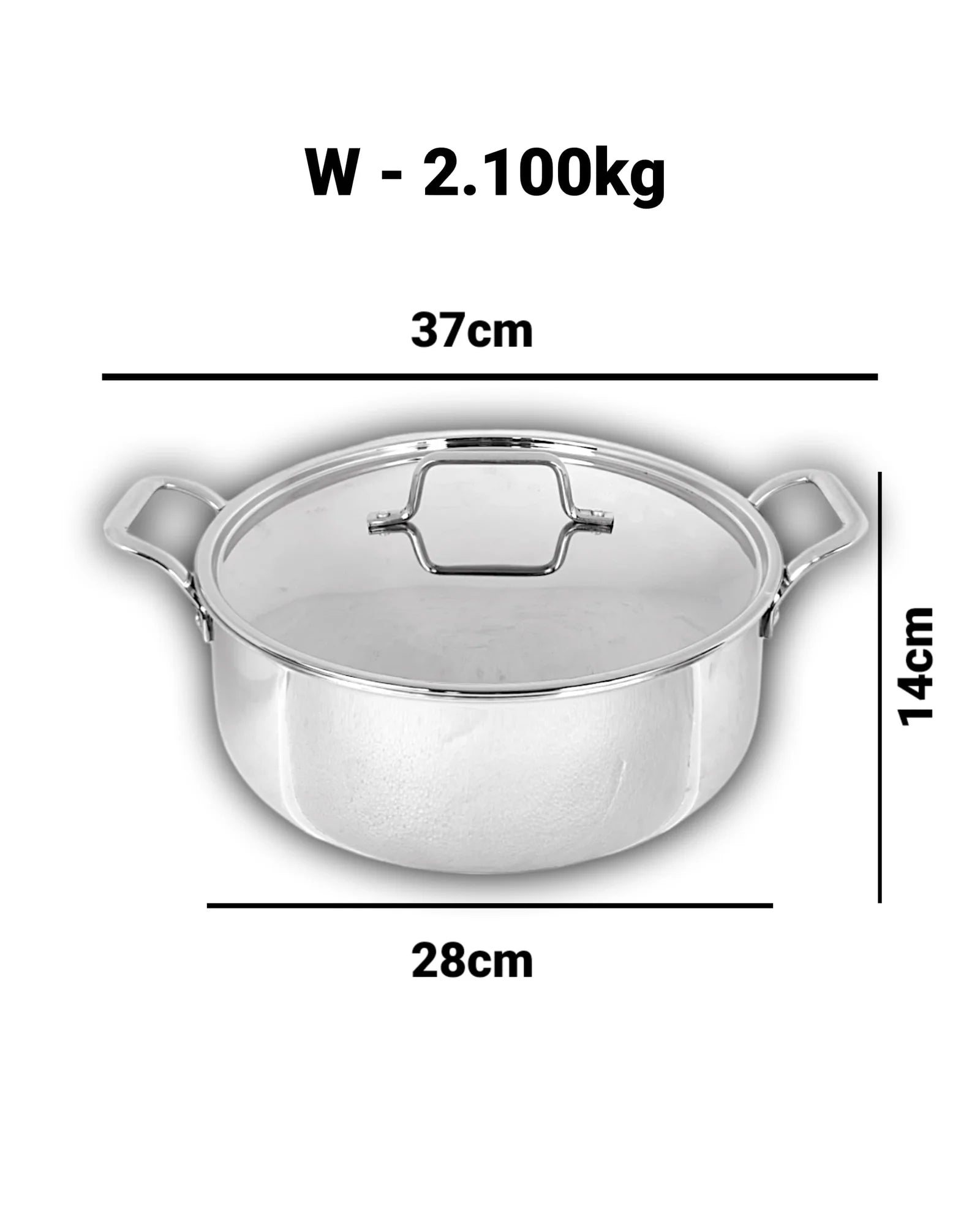 MM 2Pcs Triply Skillet Briyani Pot 26cm & 30cm MM2316