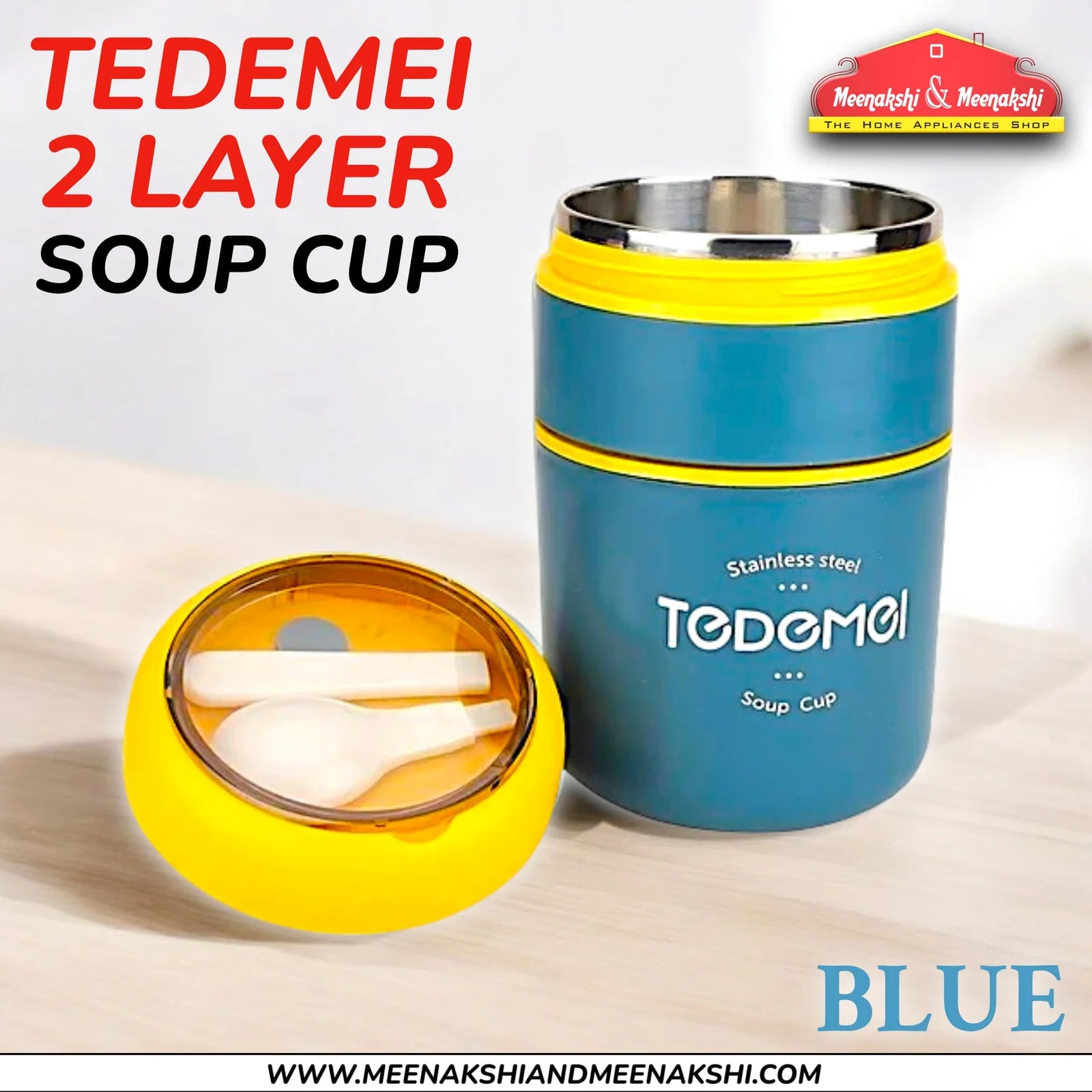 Tedemel 2 layer Soup Cup Blue MM2669