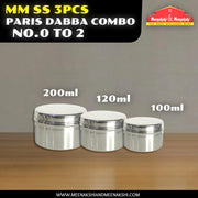 MM SS 3Pcs Paris Dabba Combo No.0 to 2 MM2217