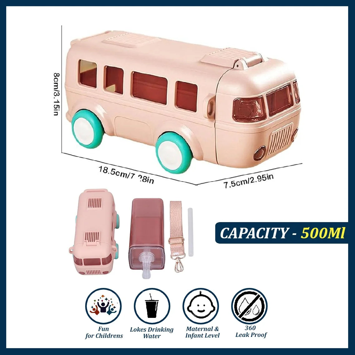 BUS WATER BOTTLE GREEN