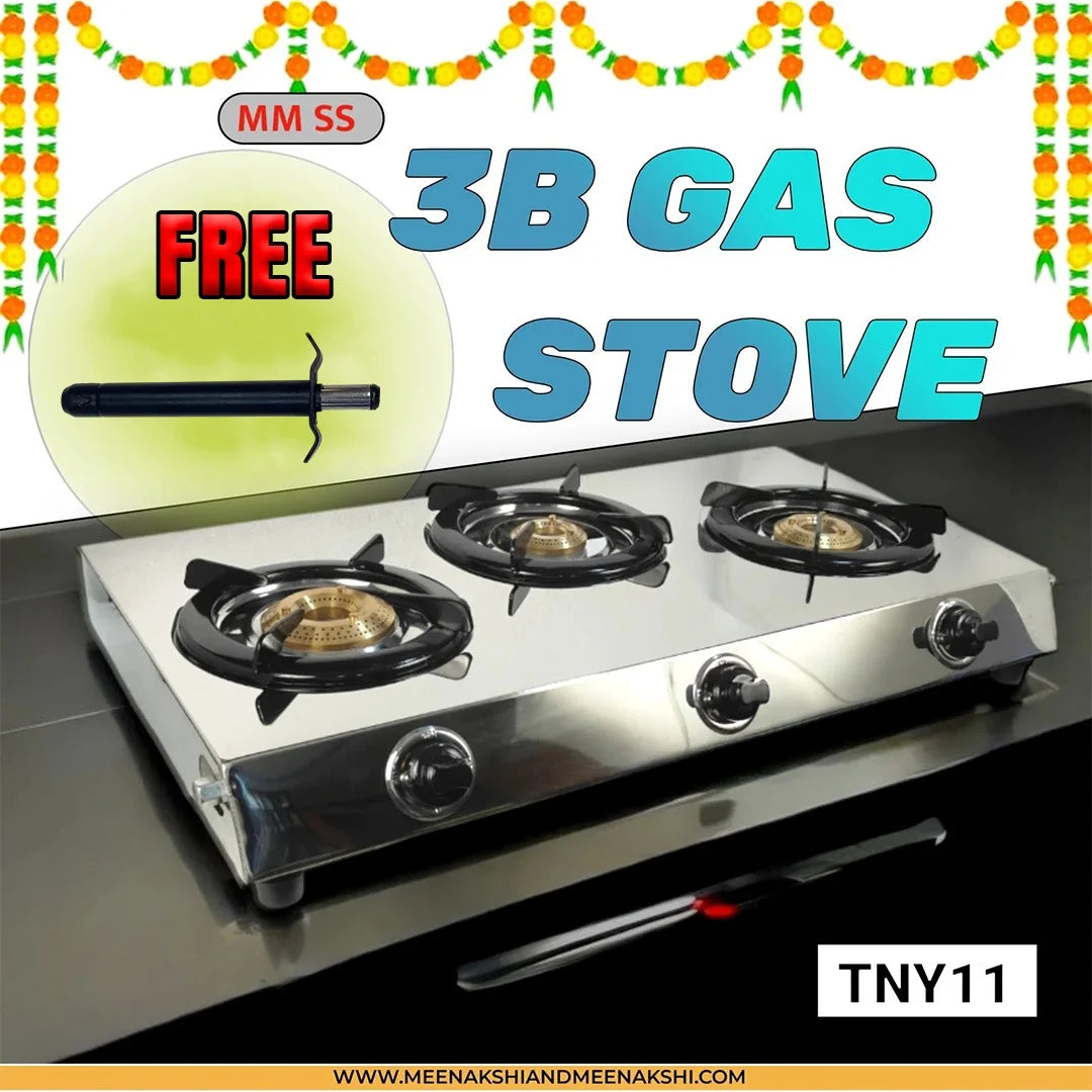 MM SS 3 Burner Gas Stove TNY11