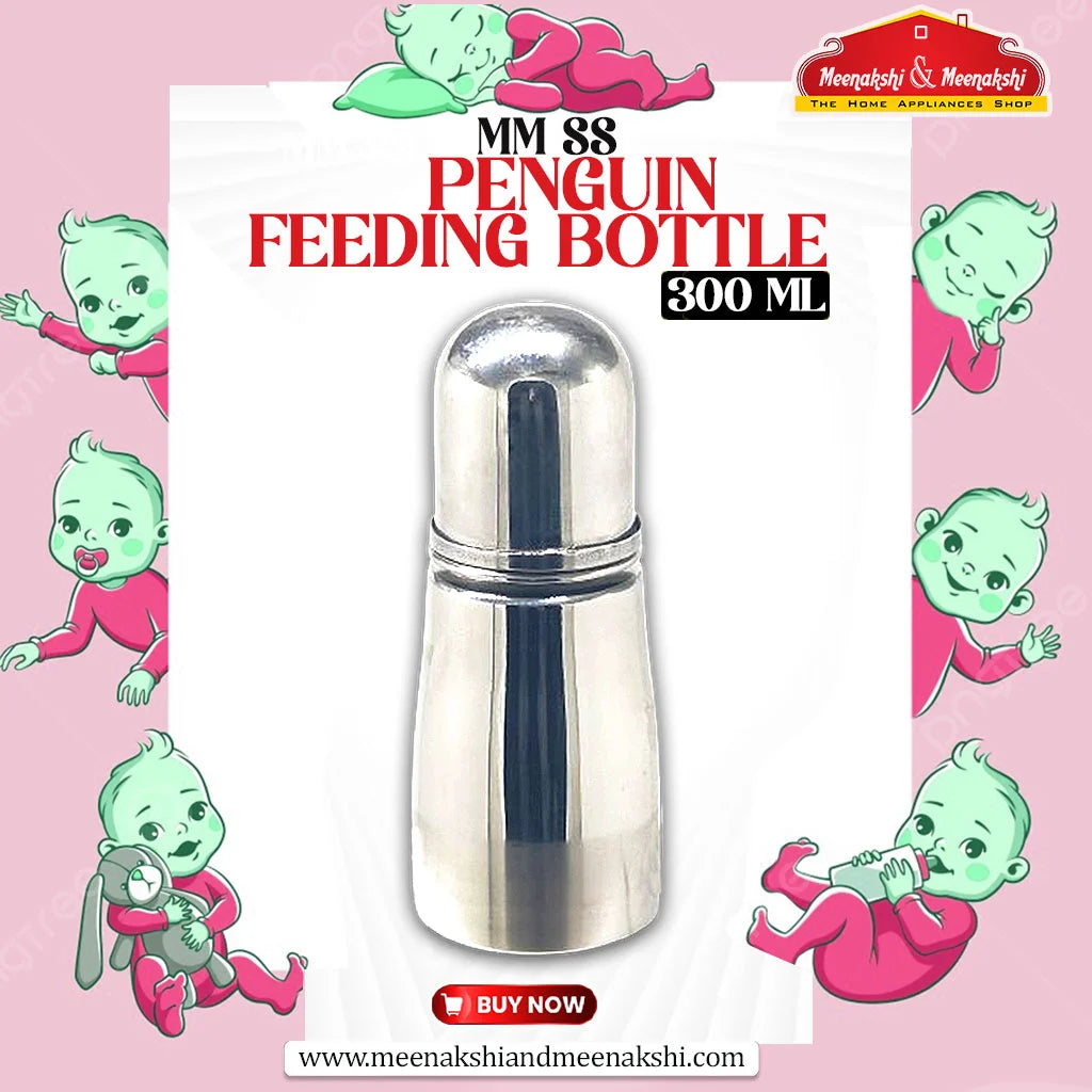 MM SS PENGUIN FEEDING BOTTLE 300ML MM495