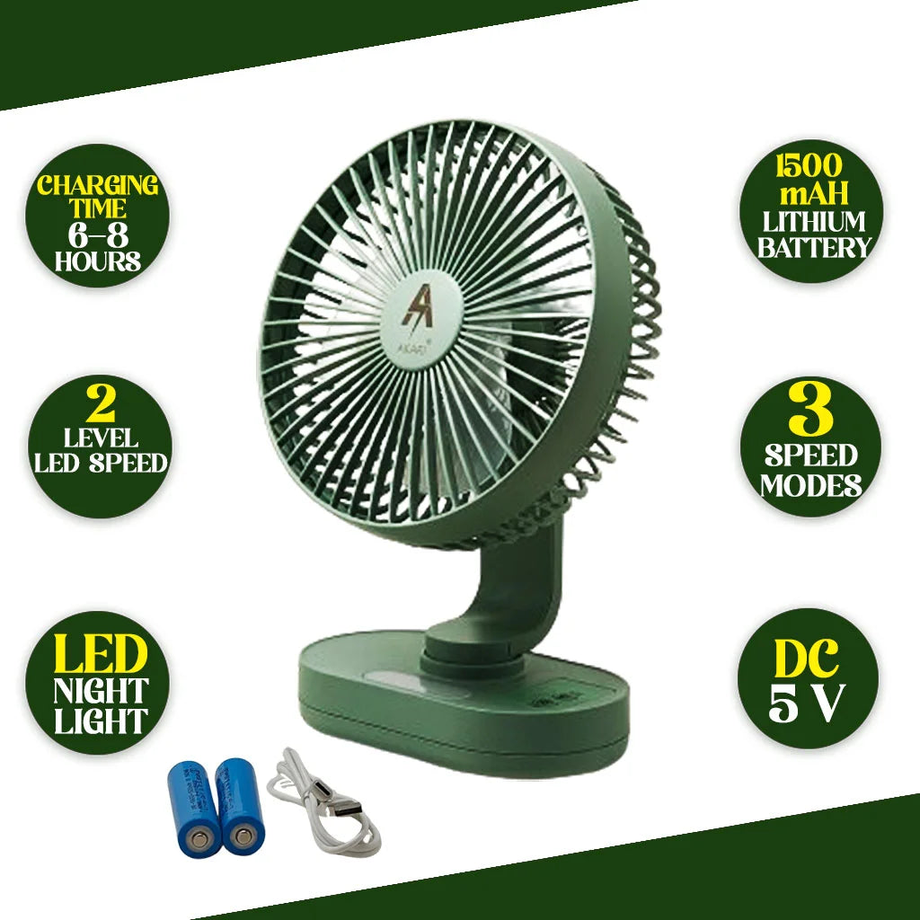 AKARI AK 801 Rechargeable Mini Fan