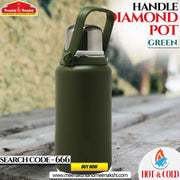 Handle Diamond Pot Green 1000 ml MM666