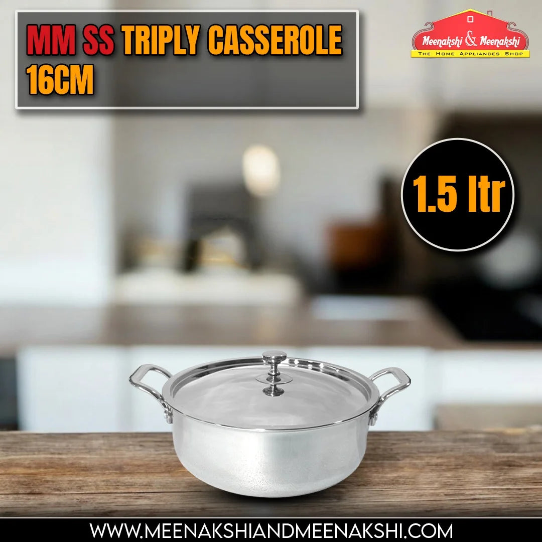 MM SS Triply Casserole 16cm/1.5L  MM3125