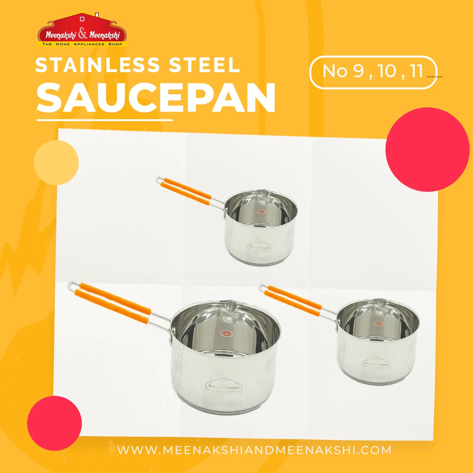 MM SS Sandwich Bottom Sauce Pan 9,10,11 Combo