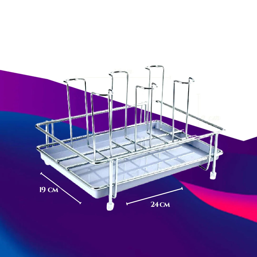 MM SS PORTABLE TUMBLER RACK SQUARE WITH DRAIN MM402