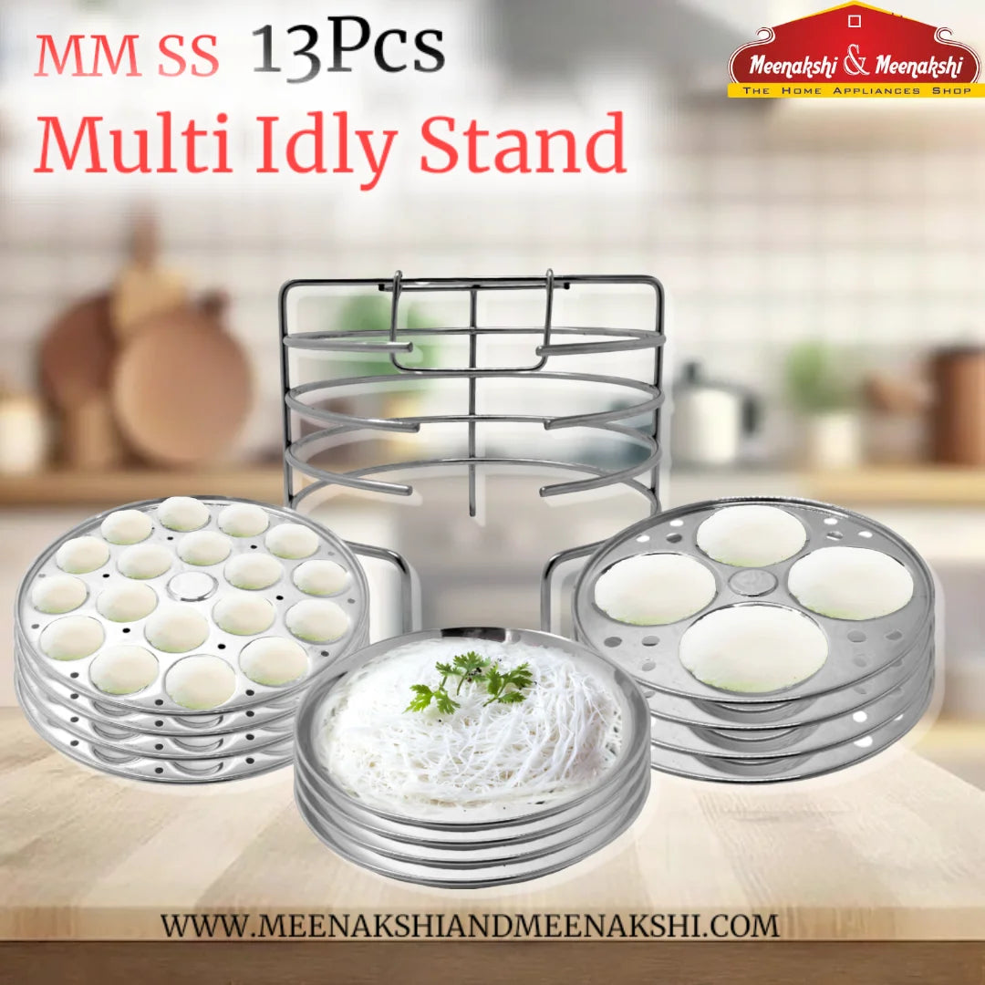 MM SB Pressure Cooker 7.5L + MM SS 13Pcs Multi Idly Stand Combo