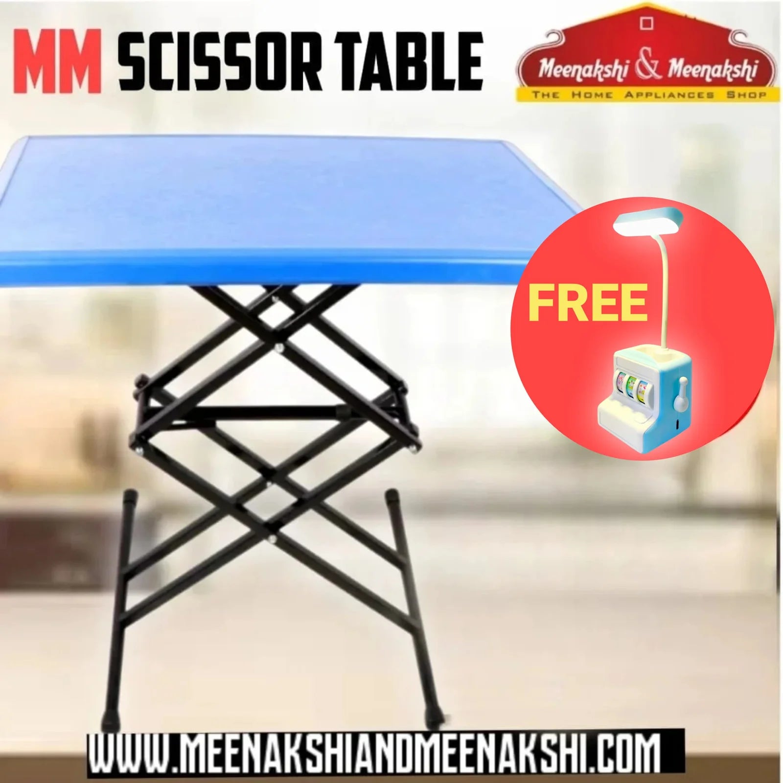 MM Scissor Table Blue