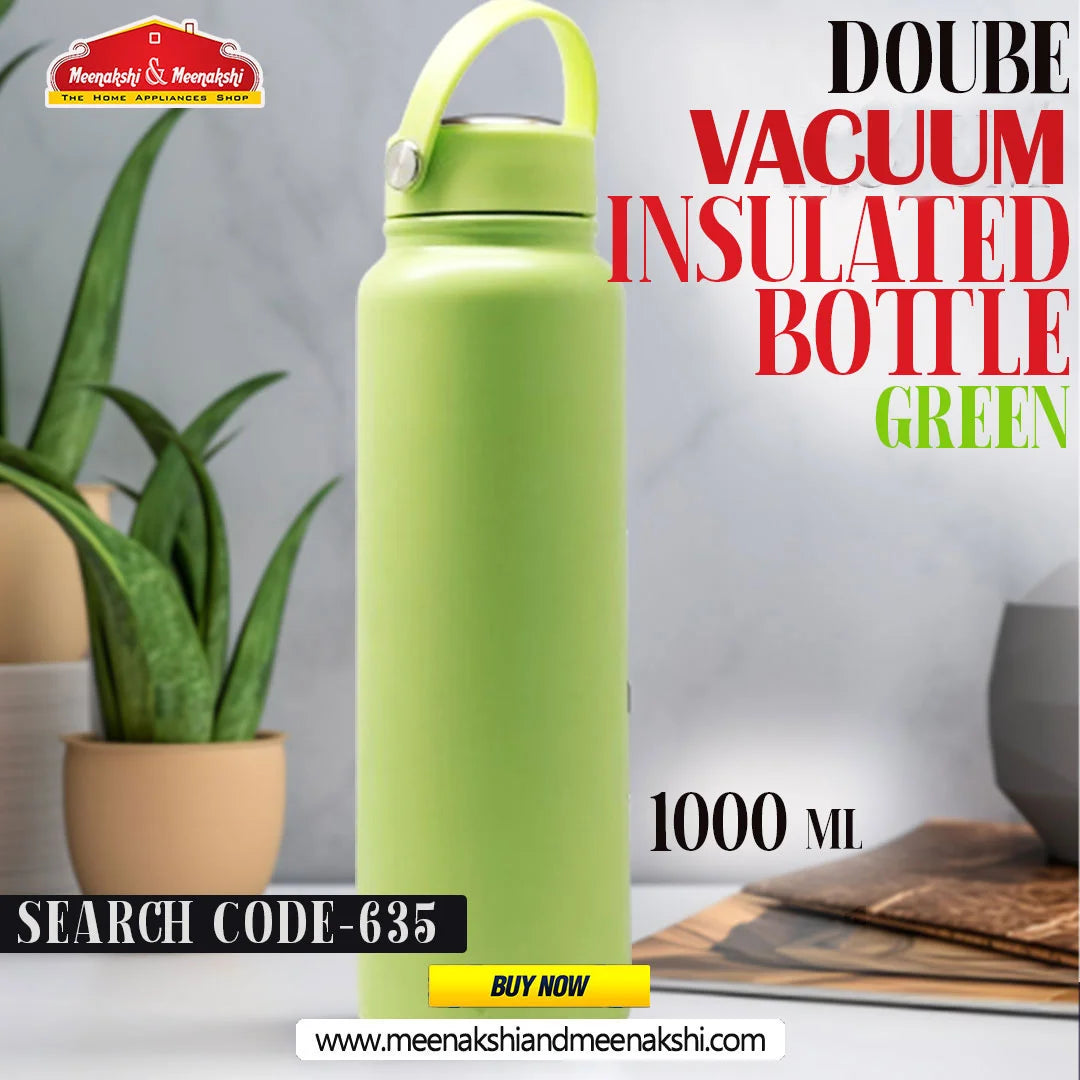 Double Wall Vacuum Bottle Green 1000ml MM635