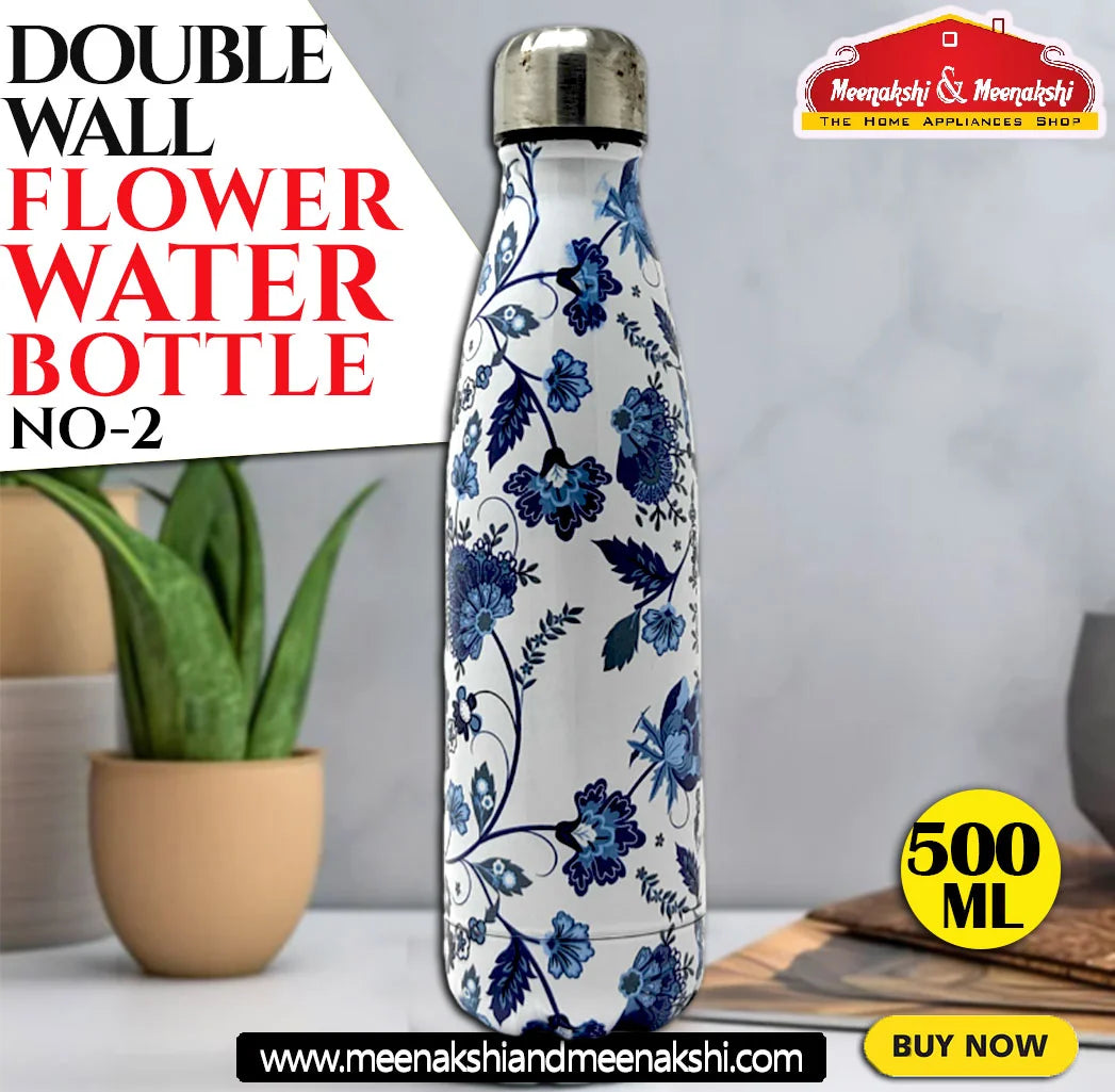 DOUBLE WALL FLOWER WATER BOTTLE NO-2 500ml MM1026