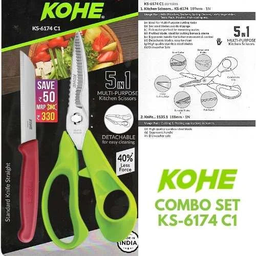 KOHE Knife & Scissor Combo Pack KS6174C1