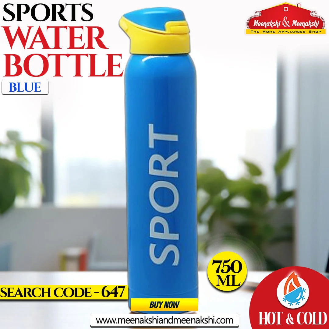 Sports Water Bottle Blue 750 ml MM647