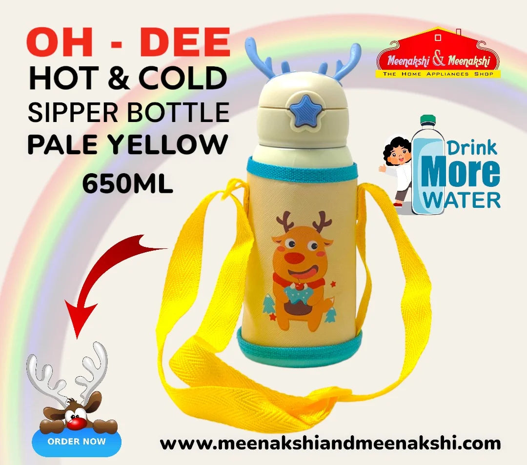 OH-DEE Hot & Cold Sipper Bottle Pale Yellow - 650 ml MM1042