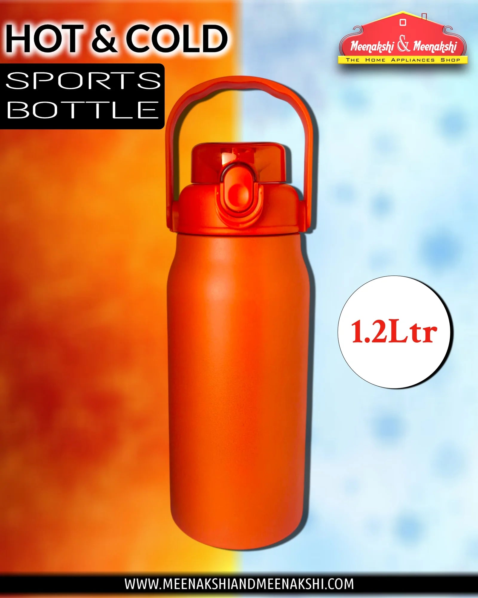 1200ml Hot & Cold Sports Bottle Red MM2642