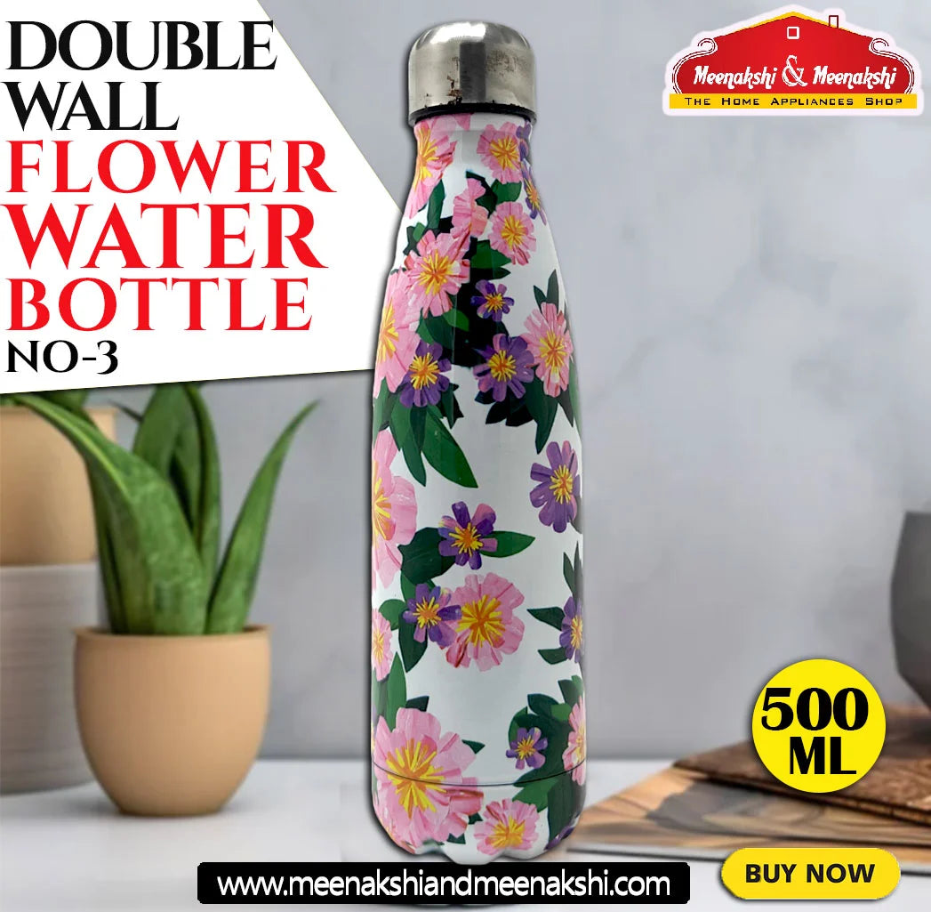 DOUBLE WALL FLOWER WATER BOTTLE NO-3 500ml MM1027