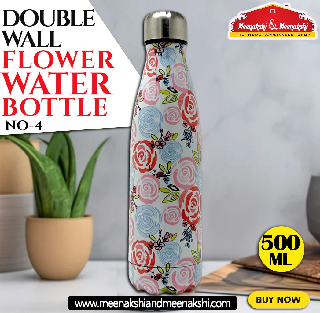 DOUBLE WALL FLOWER WATER BOTTLE NO-4 500ml MM1028