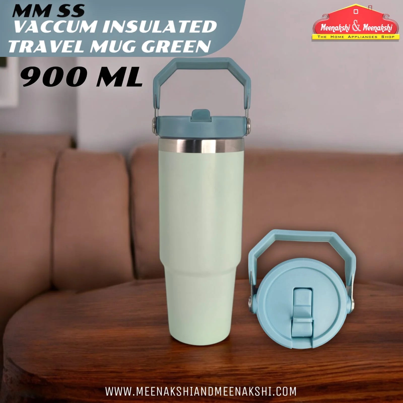 MM SS Vaccum Insulated Travel Mug Green 900ml MM2079
