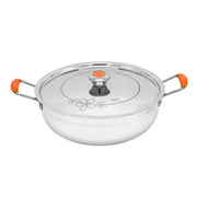 MM SS 3Pcs Sandwich Bottom Kadai with Lid Combo