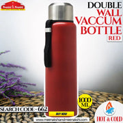Double Wall Vaccum Bottle Red 1000 ML MM662