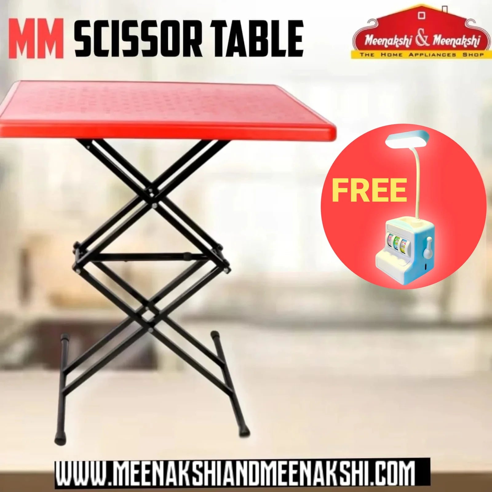 MM Scissor Table Red