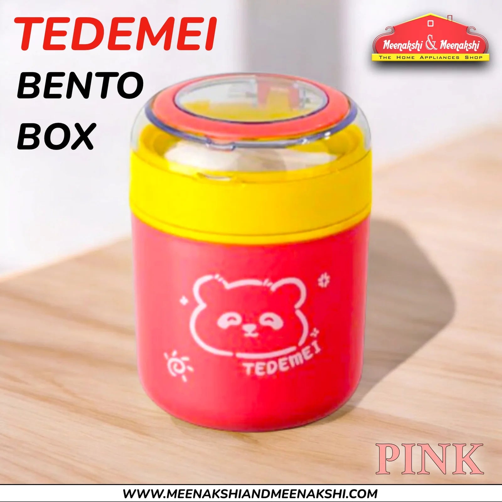 Tedemel Bento Box 530ml Pink MM2670