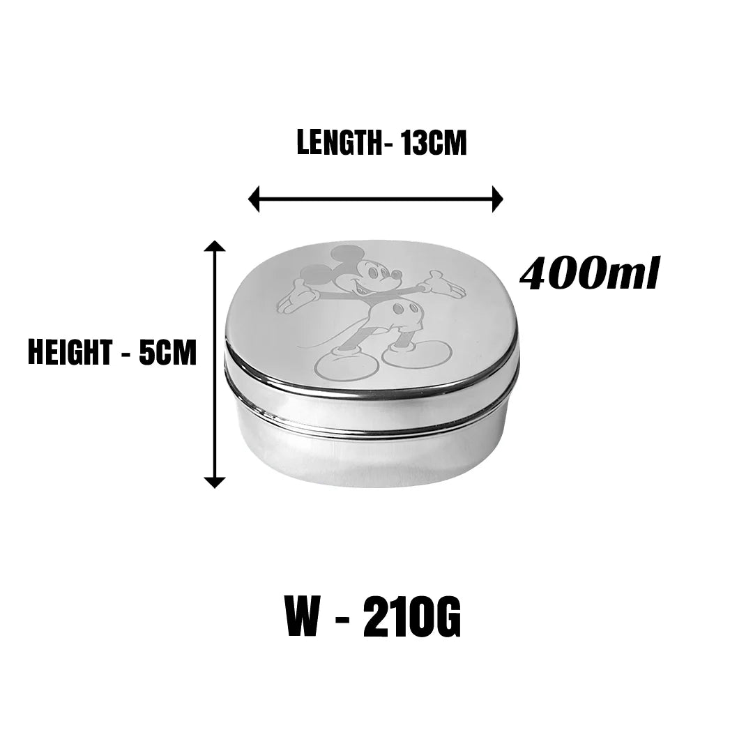 MM SS Mickey Lasered Square Lunch Box 400ml MM2835