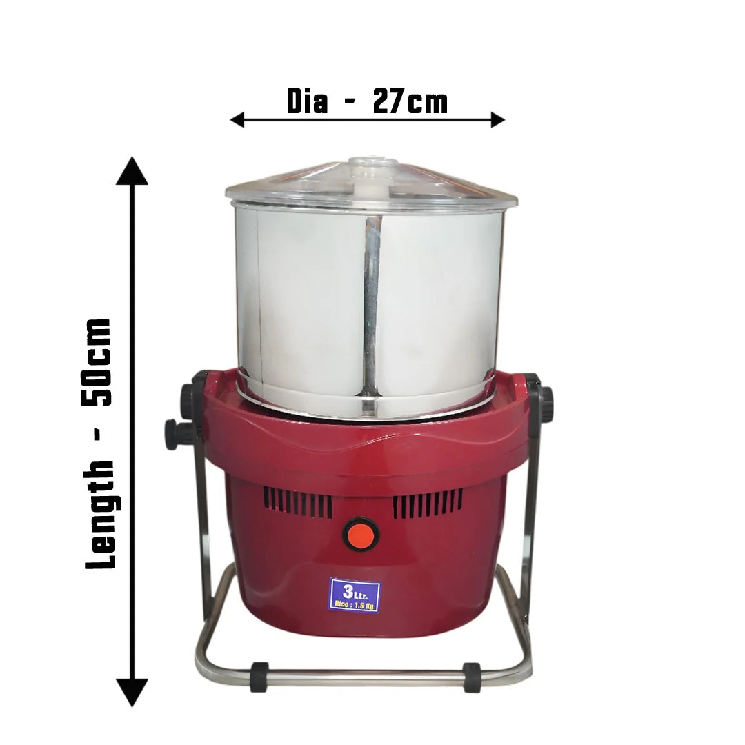 MM20 Table Top Tilting Grinder 3L Cherry Red with Small Drum 1.5L MM3364