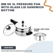 MM SS 3L Pressure Pan with Glass Lid Sandwich Bottom