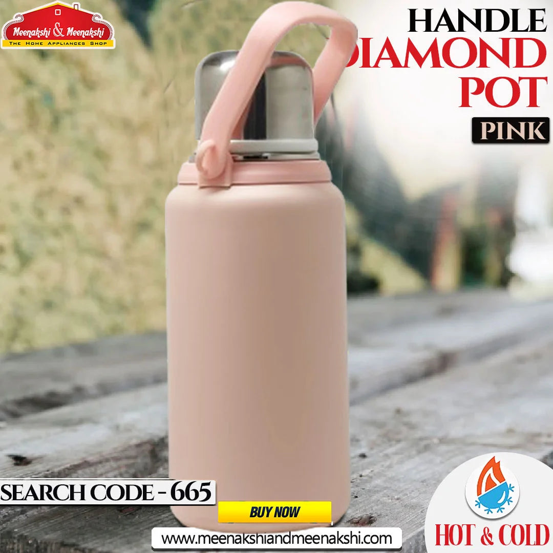Handle Diamond Pot Pink 1000 mll MM665