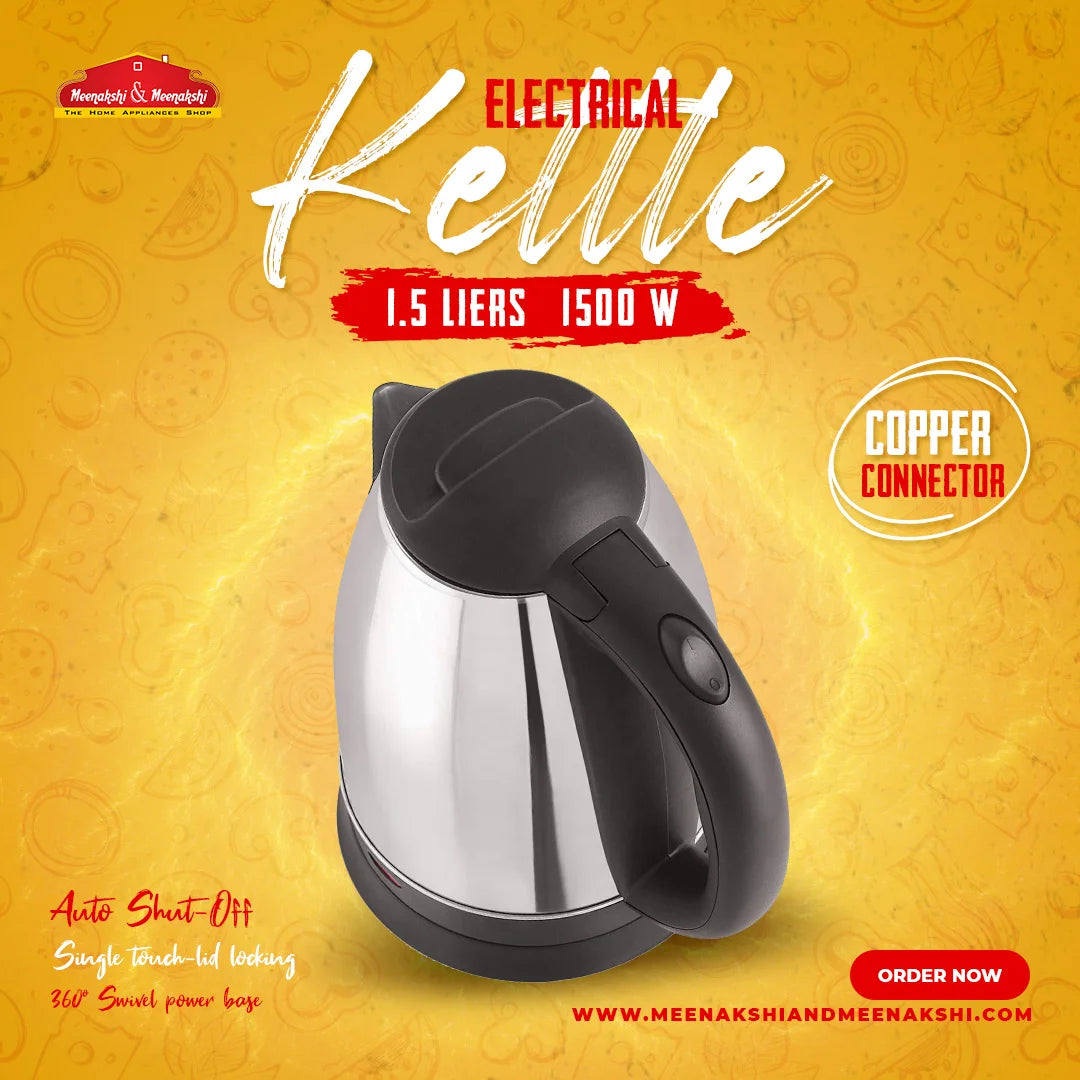 MM SS 1.5 L Electric Kettle Black