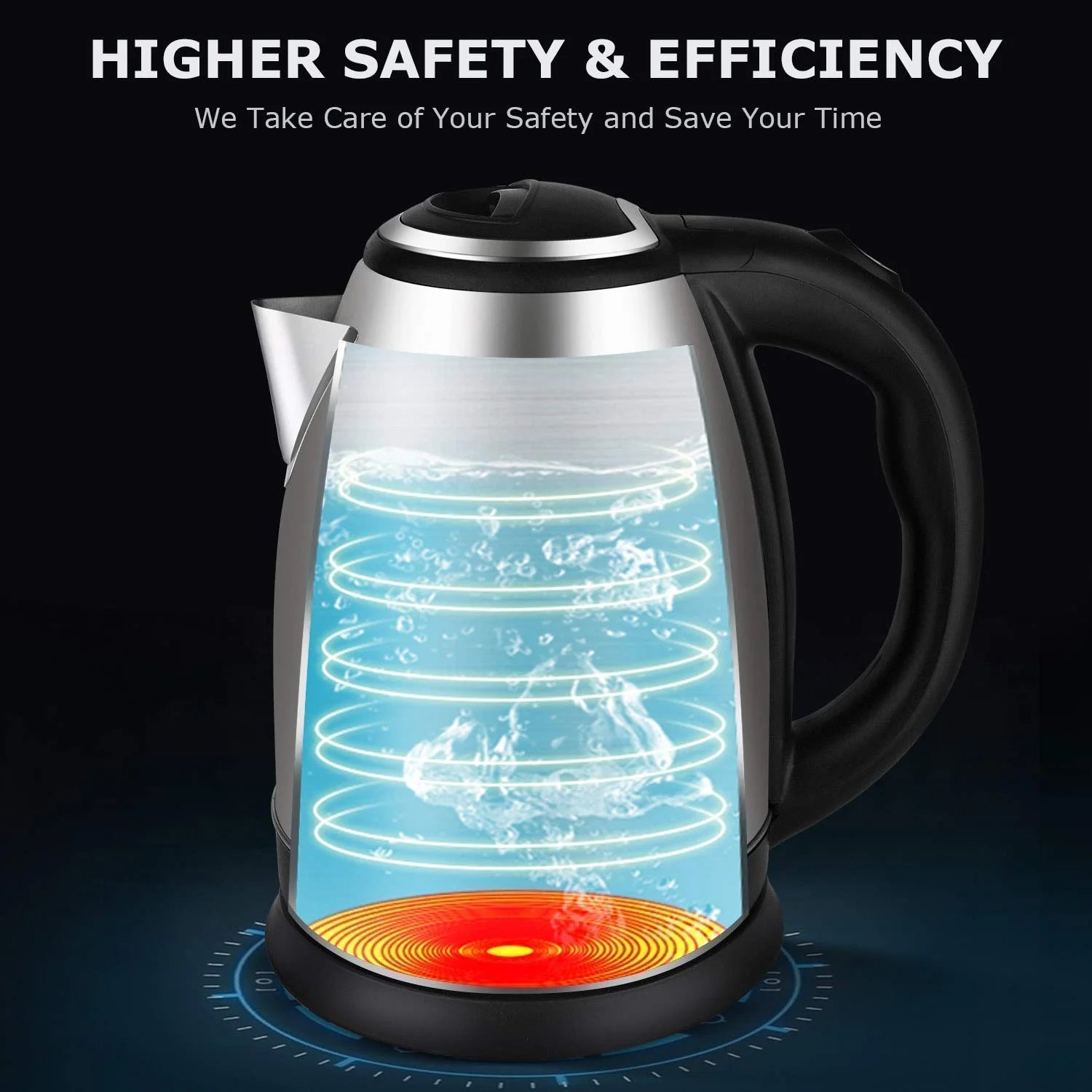 MM SS 1.5 L Electric Kettle Black